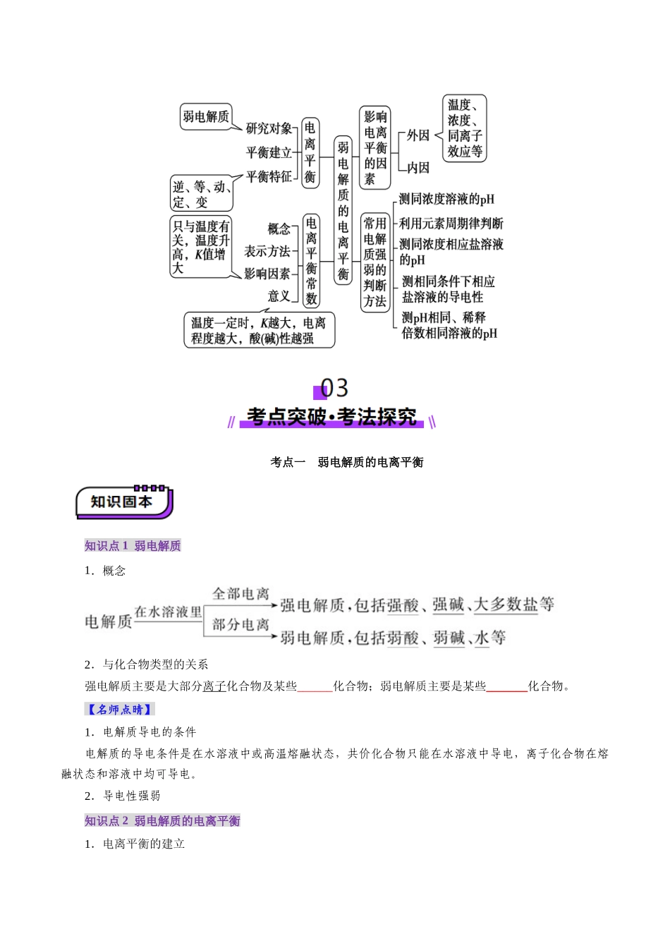 第01讲 电离平衡(讲义)(学生版).docx_第3页