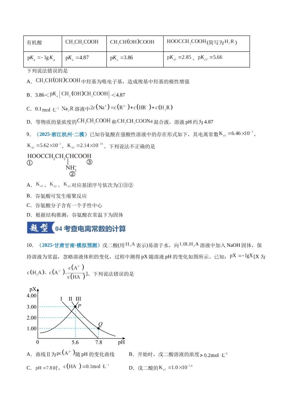 第01讲 电离平衡(专项训练)(全国通用)(原卷版) .docx_第3页