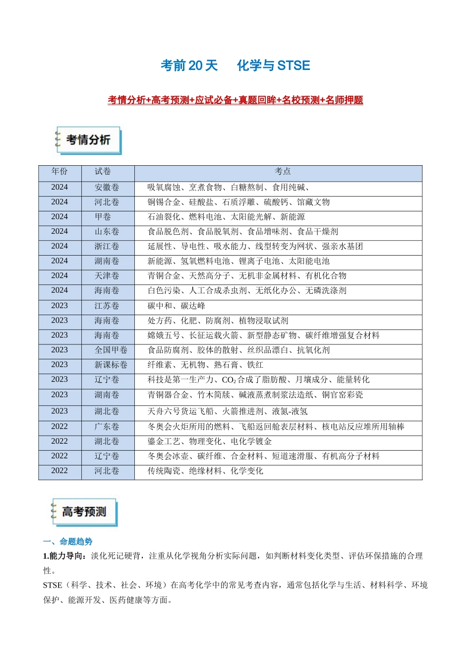 化学(一)-2025年高考考前20天终极冲刺攻略(1).docx_第3页