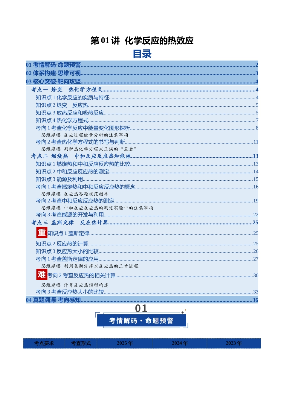 第01讲 化学反应的热效应(复习讲义)(全国通用)(教师版).docx_第1页