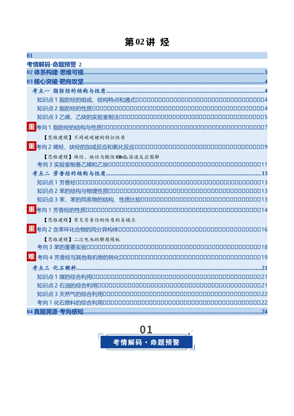 第02讲 烃(复习讲义)(教师版).docx_第1页