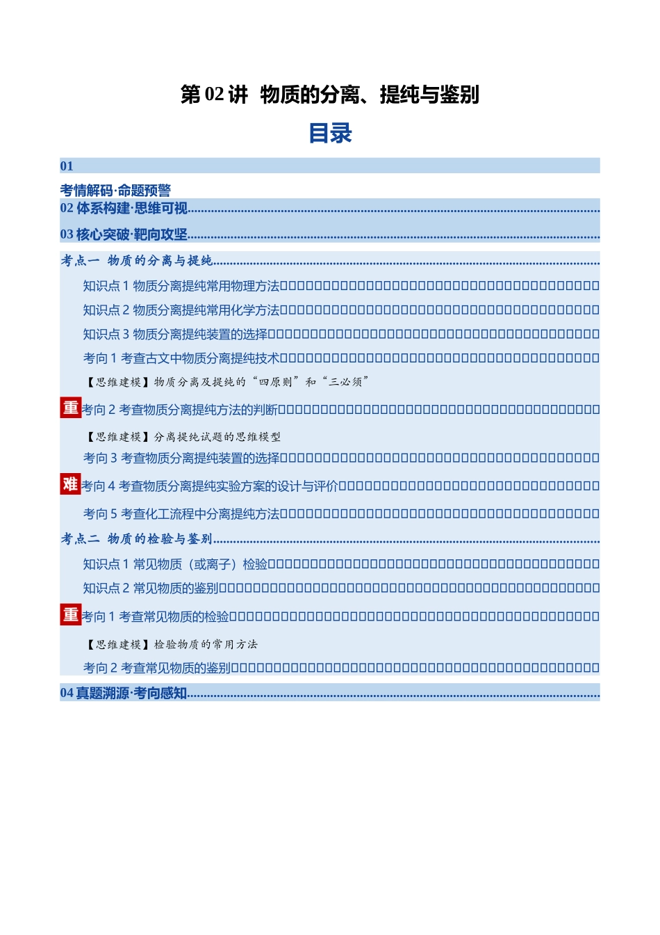 第02讲 物质的分离、提纯与鉴别(复习讲义)(四川专用)(教师版).docx_第1页