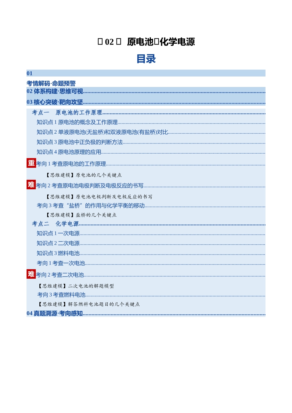 第02讲 原电池、化学电源（复习讲义）（湖南专用）（学生版）.docx_第1页