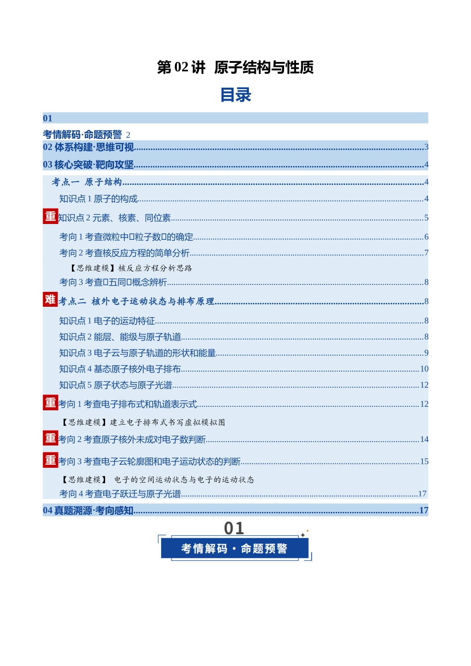 第02讲 原子结构与性质(复习讲义)(安徽专用)(学生版).docx_第1页