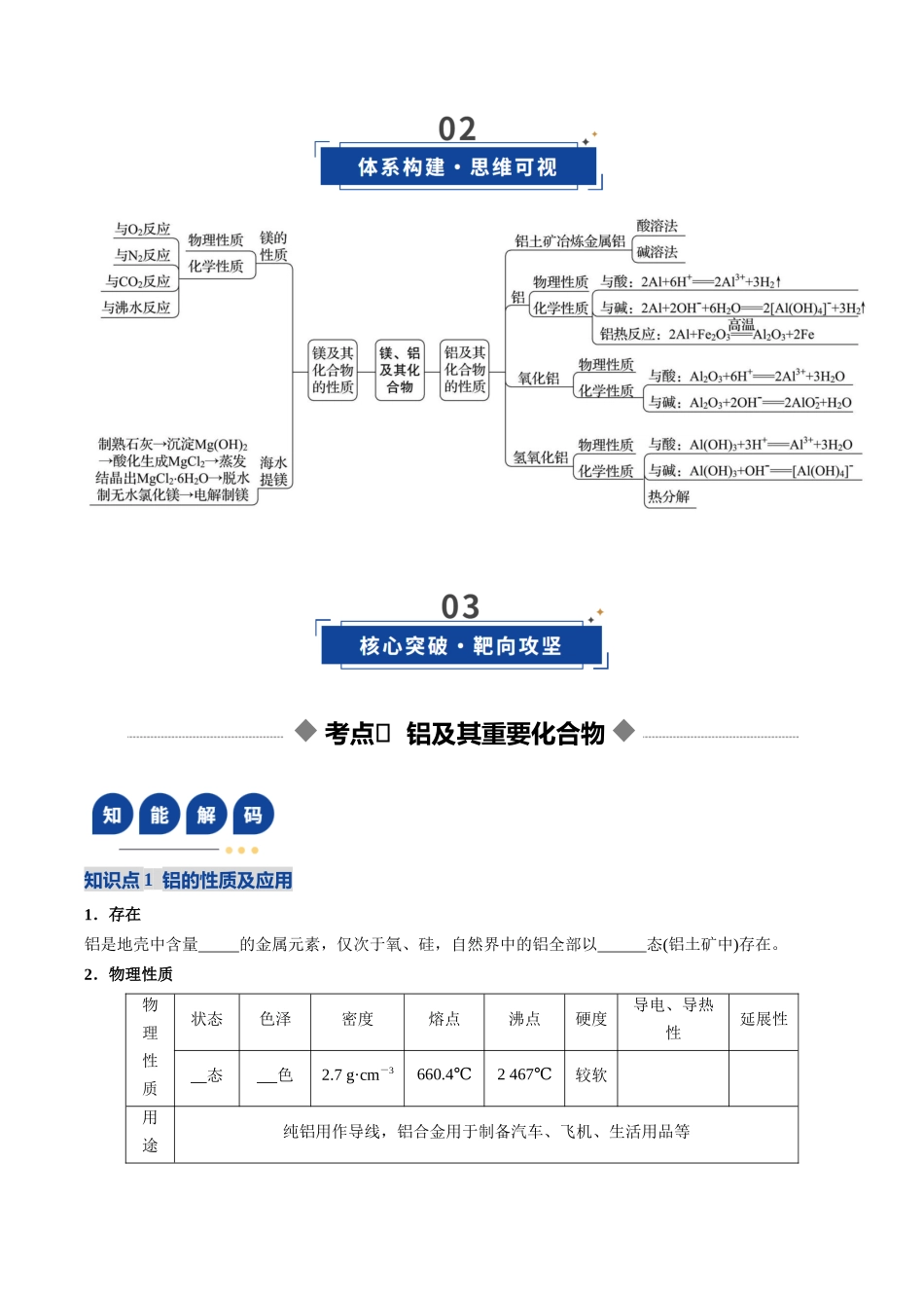 第03讲 铝及其重要化合物(复习讲义)(四川专用)(学生版).docx_第3页