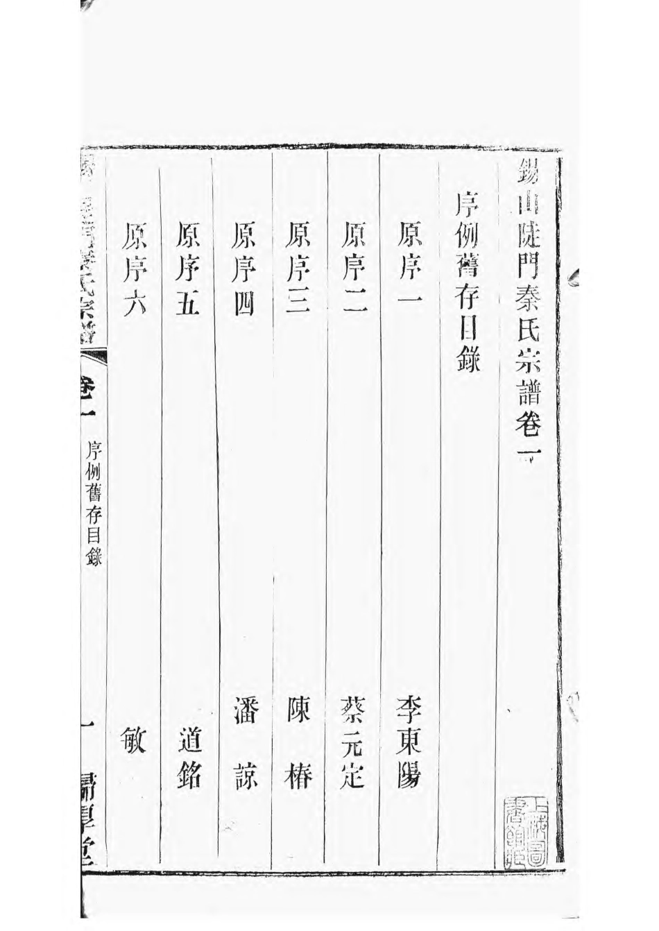 1496锡山陡门秦氏宗谱_002.pdf_第2页