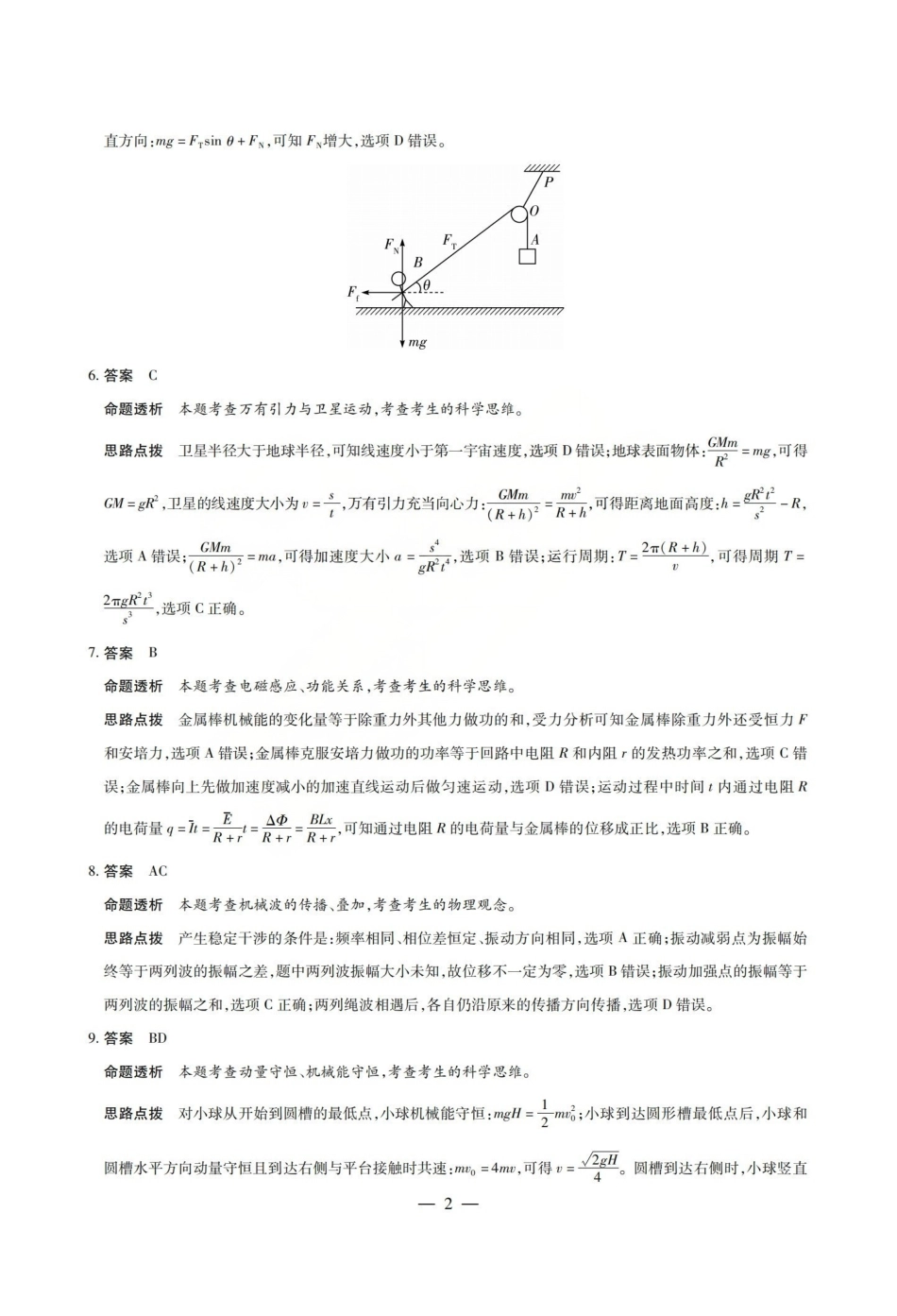 2026年5月高三年级模拟高考测试物理答案.pdf_第2页