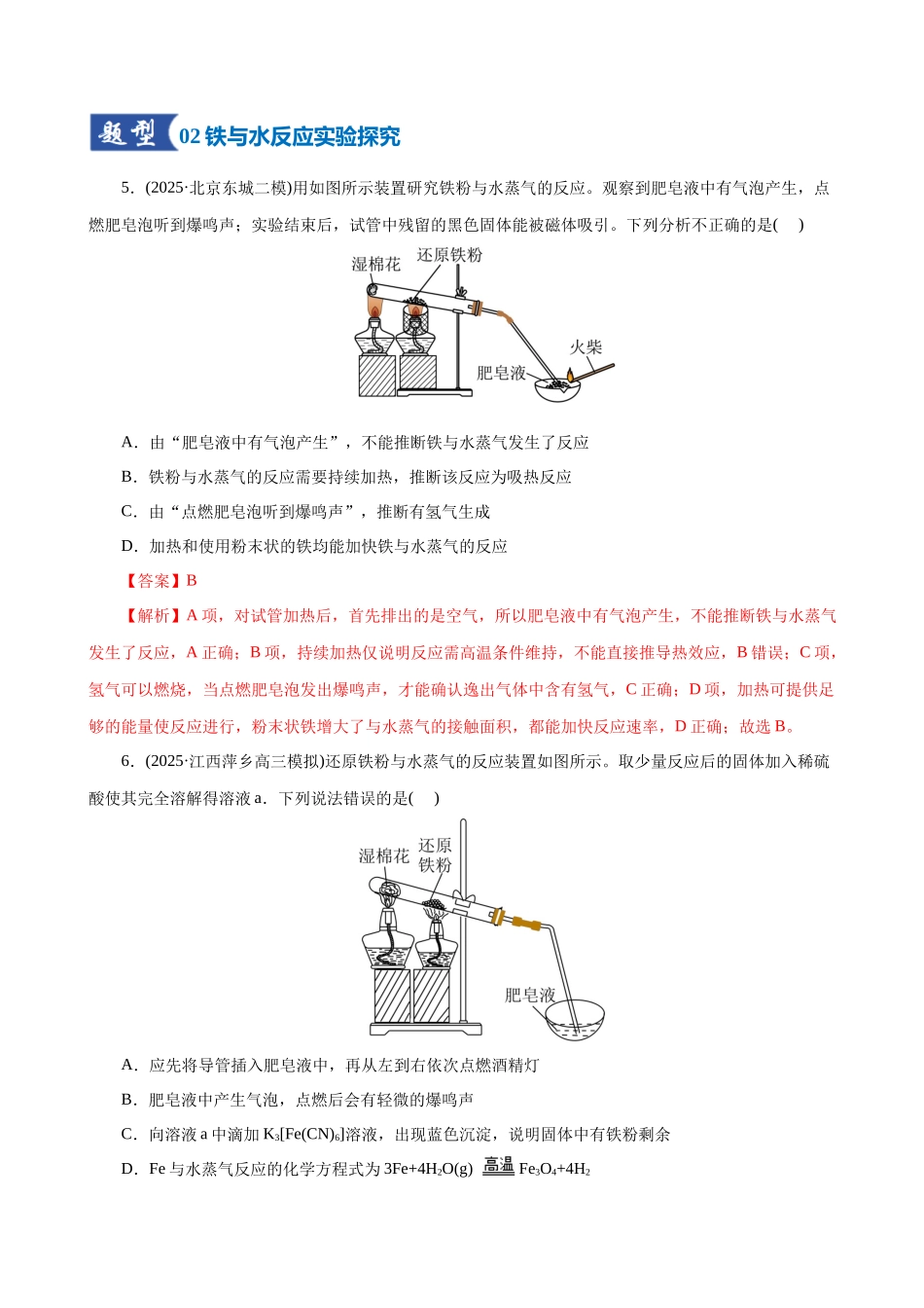 第02讲 铁及其重要化合物(专项训练)(教师版).docx_第3页