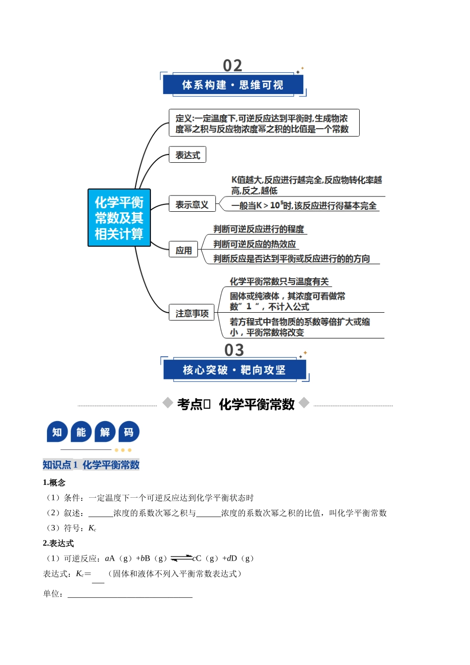 第03讲 化学平衡常数及其相关计算(复习讲义)(安徽专用)(学生版).docx_第3页