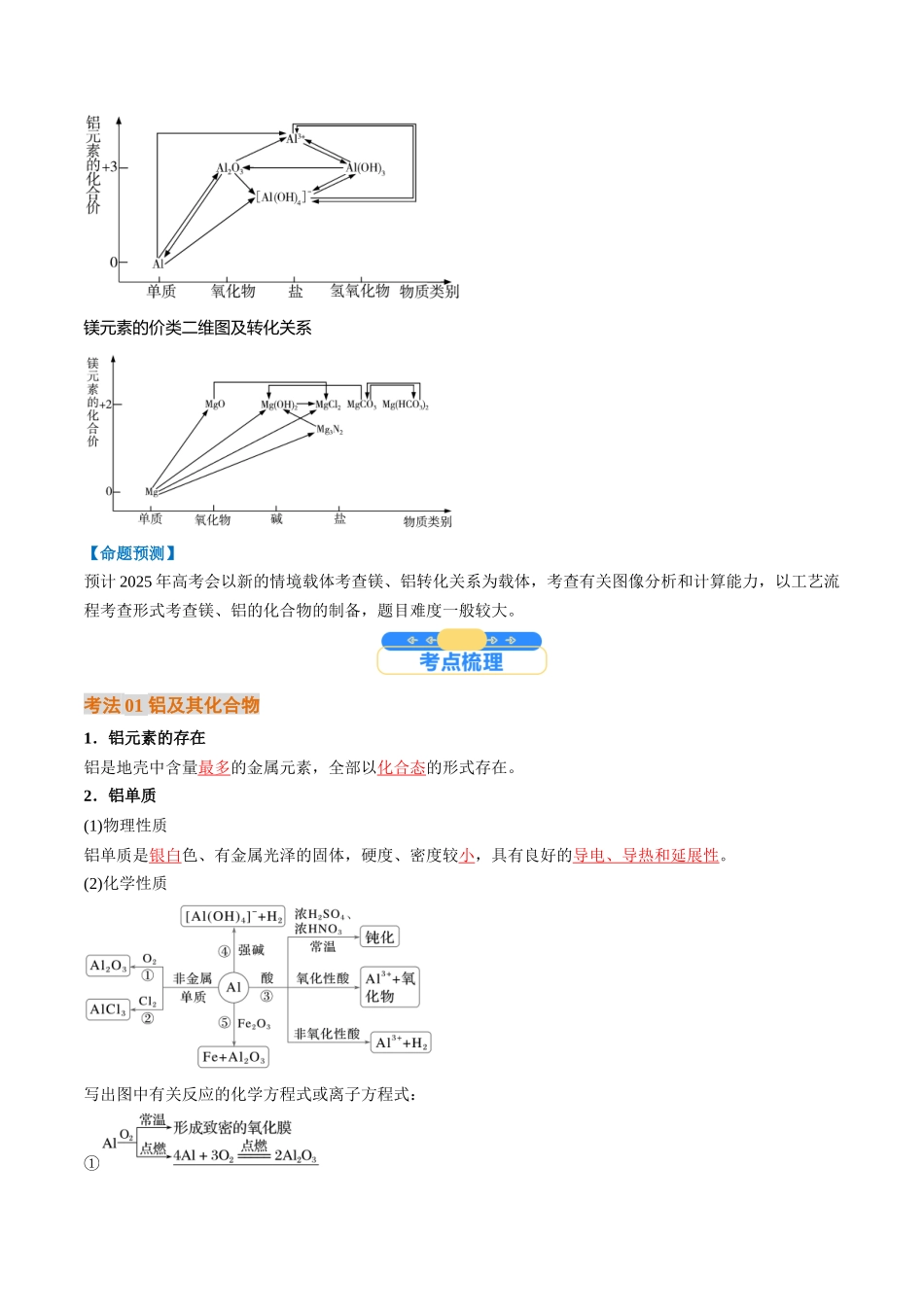 考点11 铝及其重要化合物(核心考点精讲精练)-(新高考通用)(教师版).docx_第2页