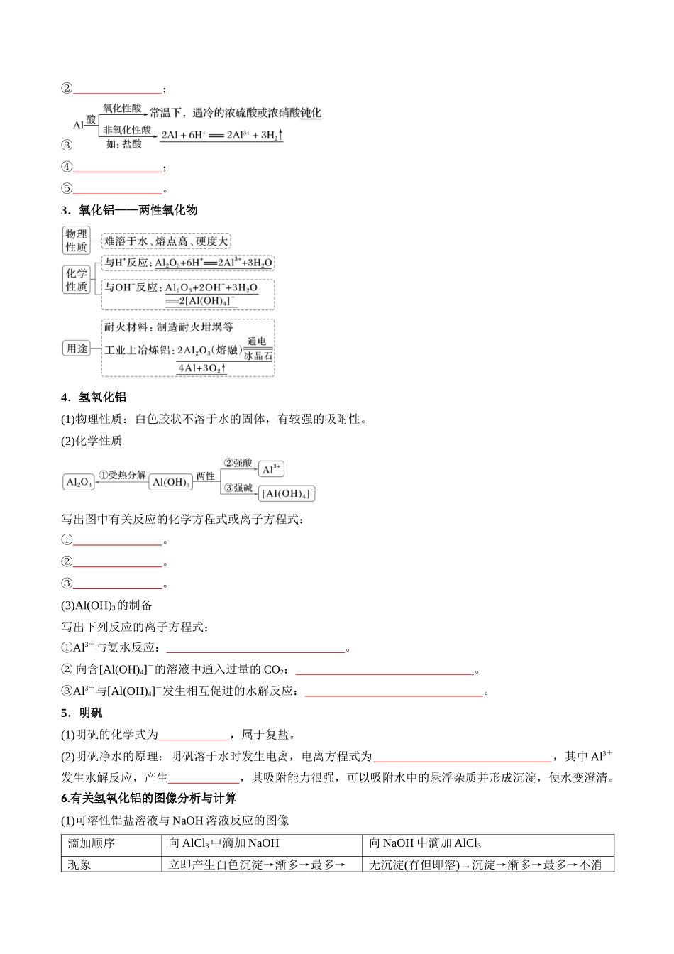 考点11 铝及其重要化合物(核心考点精讲精练)-(新高考通用)(学生版).docx_第3页
