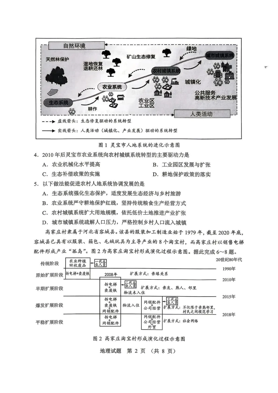 2026年哈尔滨市高考第二次模拟考试地理.pdf_第2页