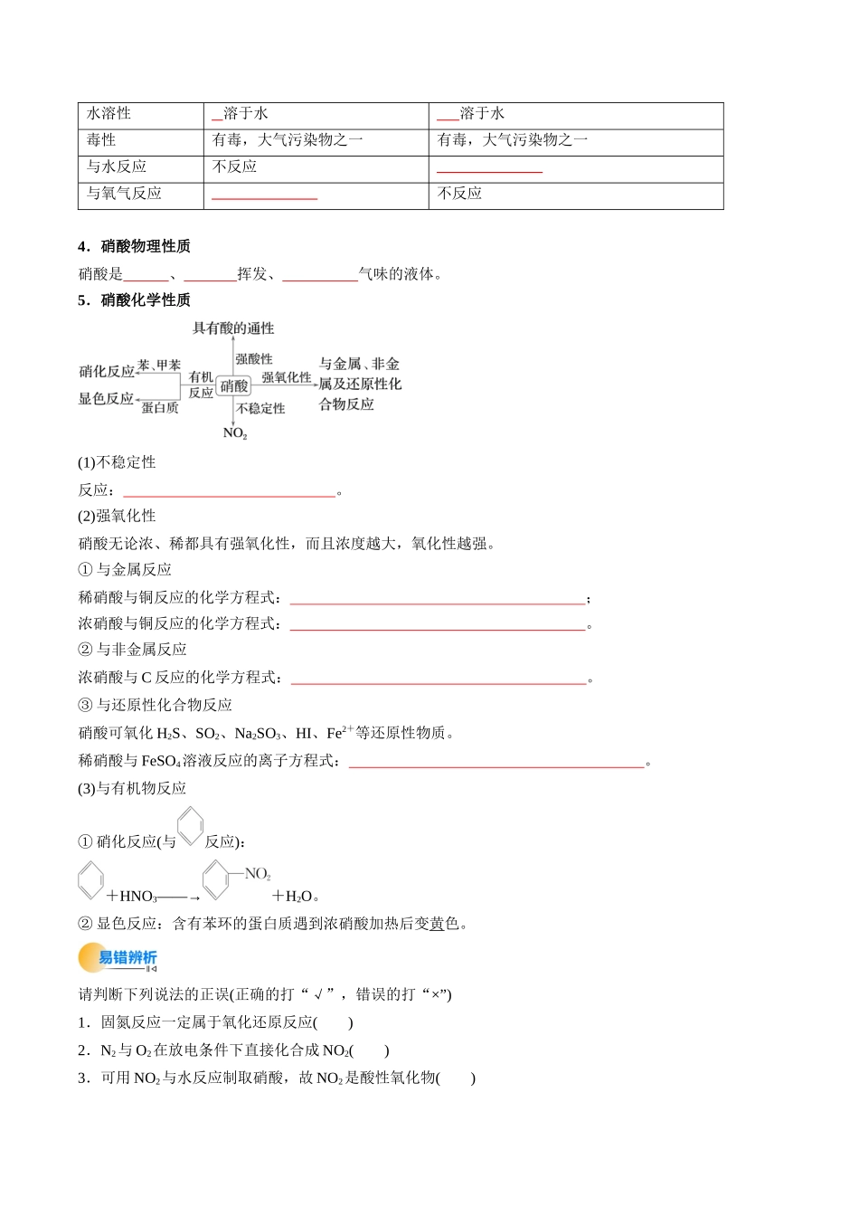 考点15 氮及其化合物(核心考点精讲精练)-(新高考通用)(学生版).docx_第3页