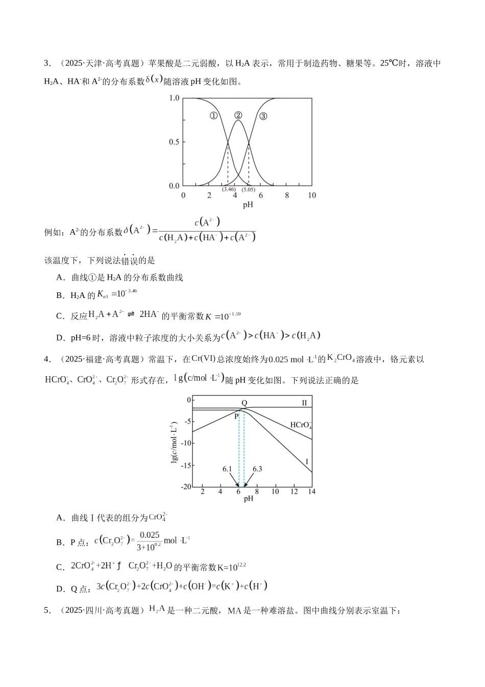 考点17 电解质溶液的图像分析(学生版)(全国通用).docx_第2页