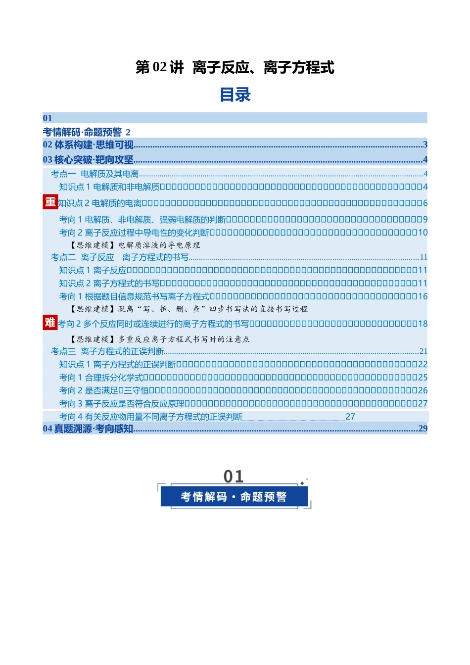 第2讲 离子反应、离子方程式(教师版).docx_第1页