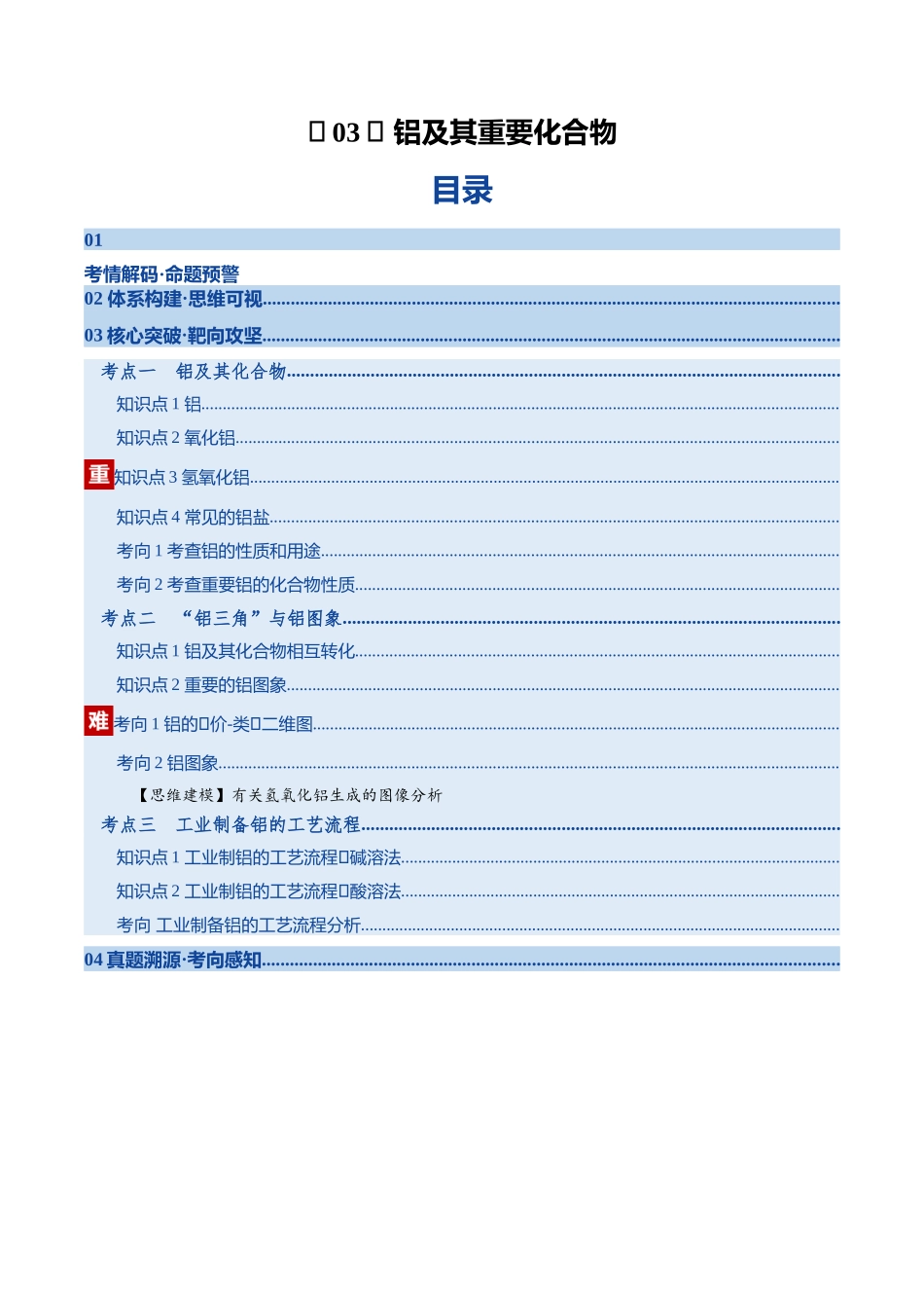 第03讲 铝及其重要化合物（复习讲义）（湖南专用）（学生版）.docx_第1页