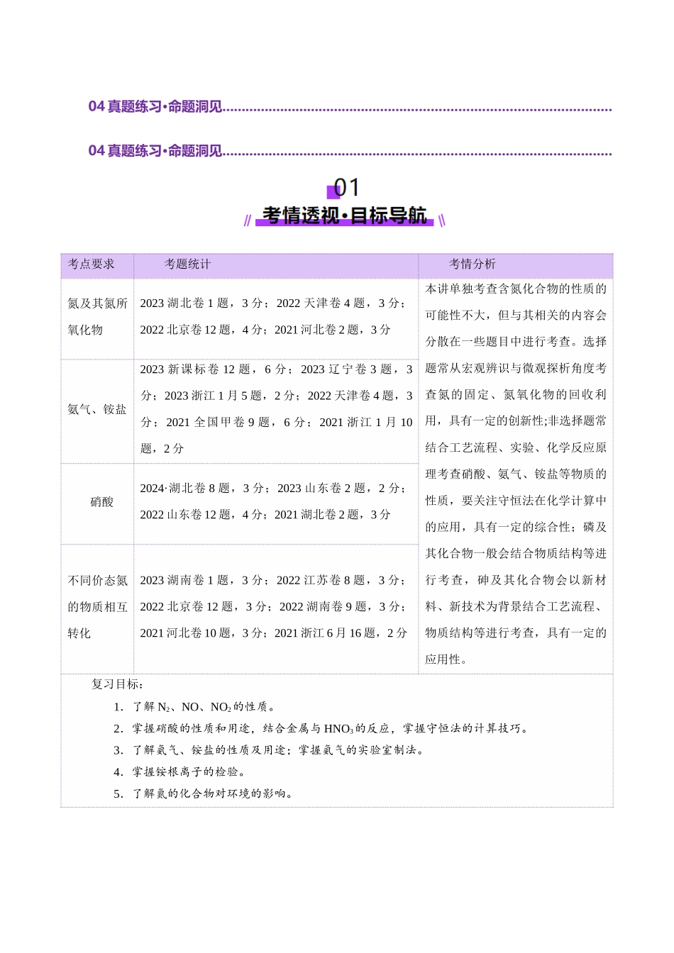 第03讲 氮及其重要化合物(讲义)(学生版).docx_第2页