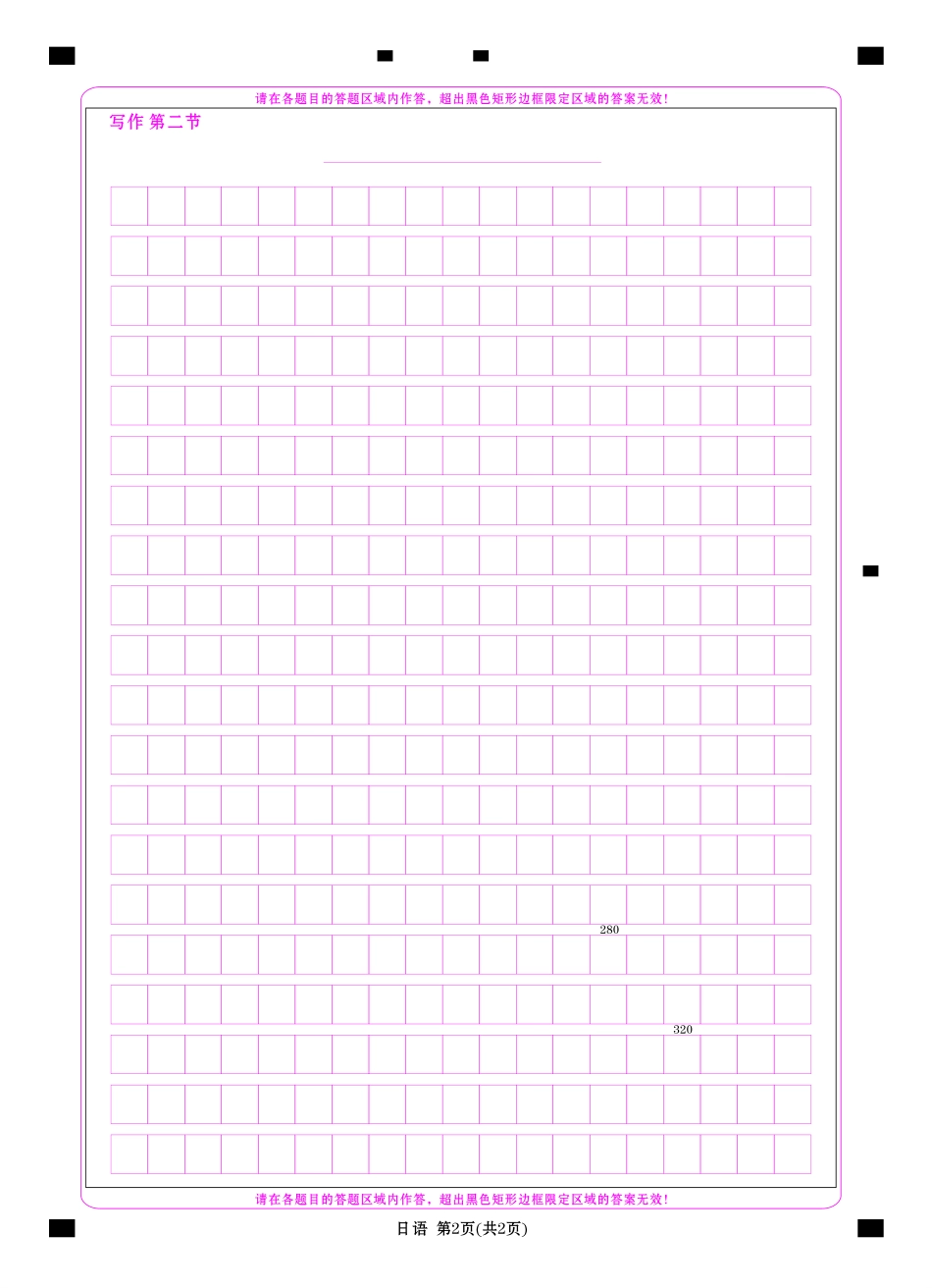 高三年级5月份学情调研日语网评卡.pdf_第2页