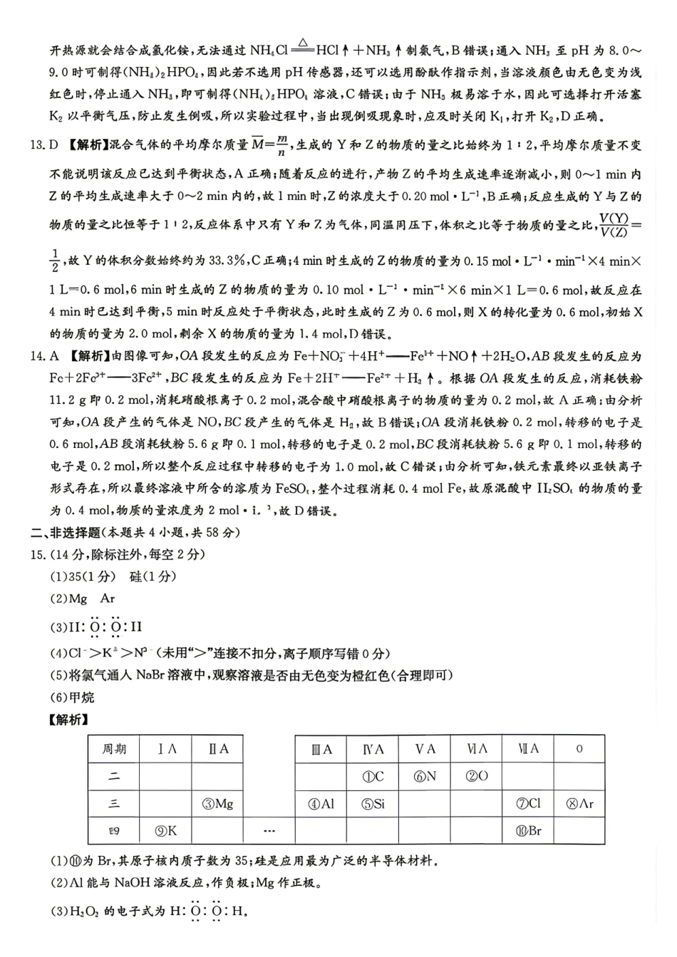 化学【湖南第一联考】湖南炎德英才大联考2026年高一年级5月期中考试(5.6-5.7)(2).pdf_第2页