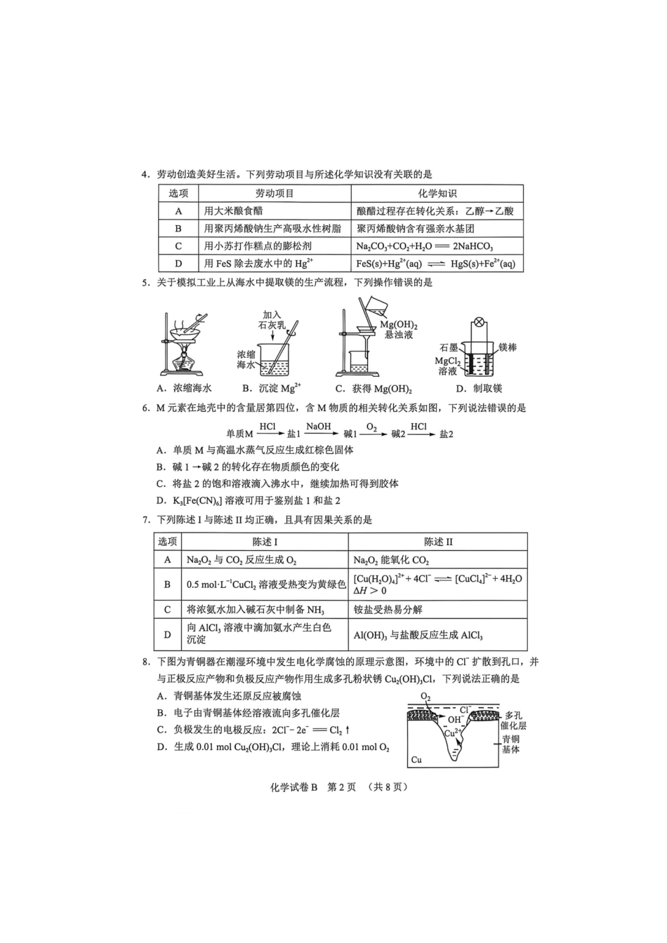 化学广东广州市2026年广州市普通高中毕业班综合测试（二）(广州二模)(4.20-4.22).pdf_第2页