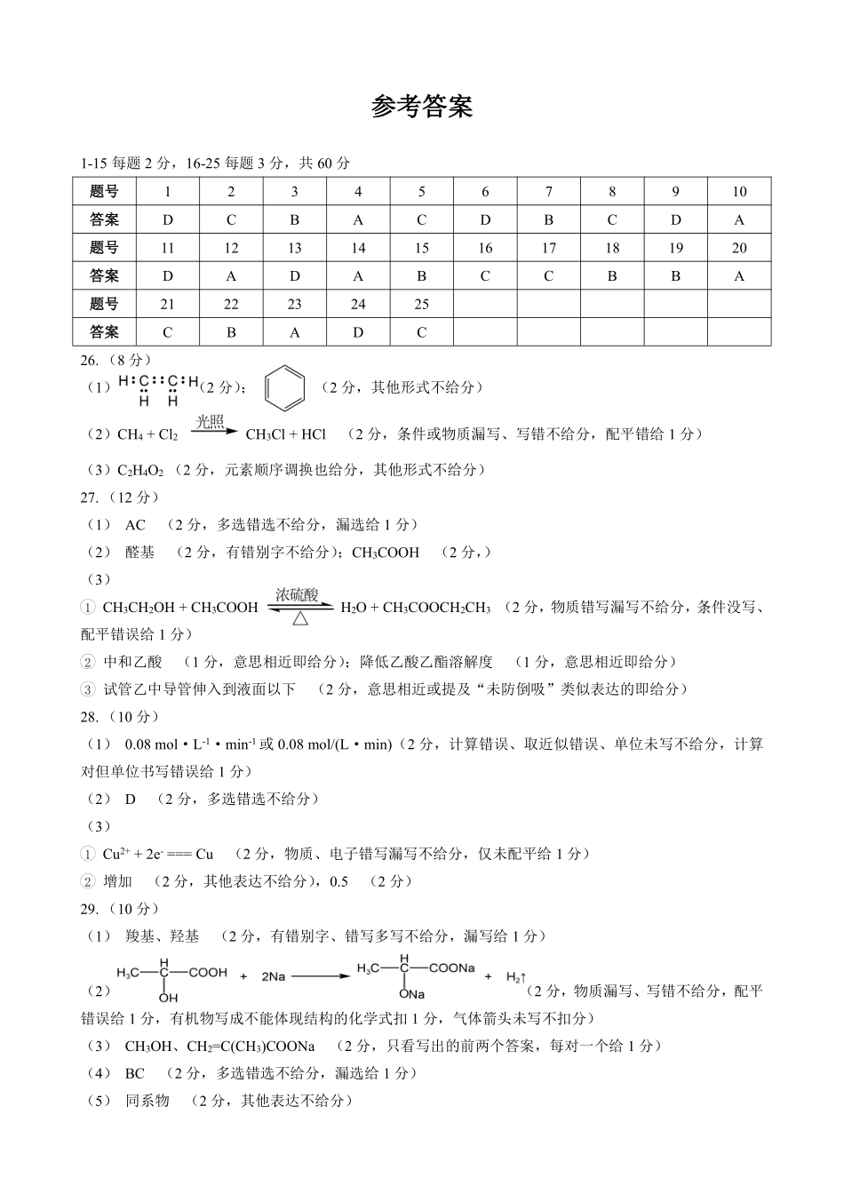 化学浙江台州市2025学年第二学期台州十校联盟高一年级期中联考(4.22-4.24)(1).pdf_第1页