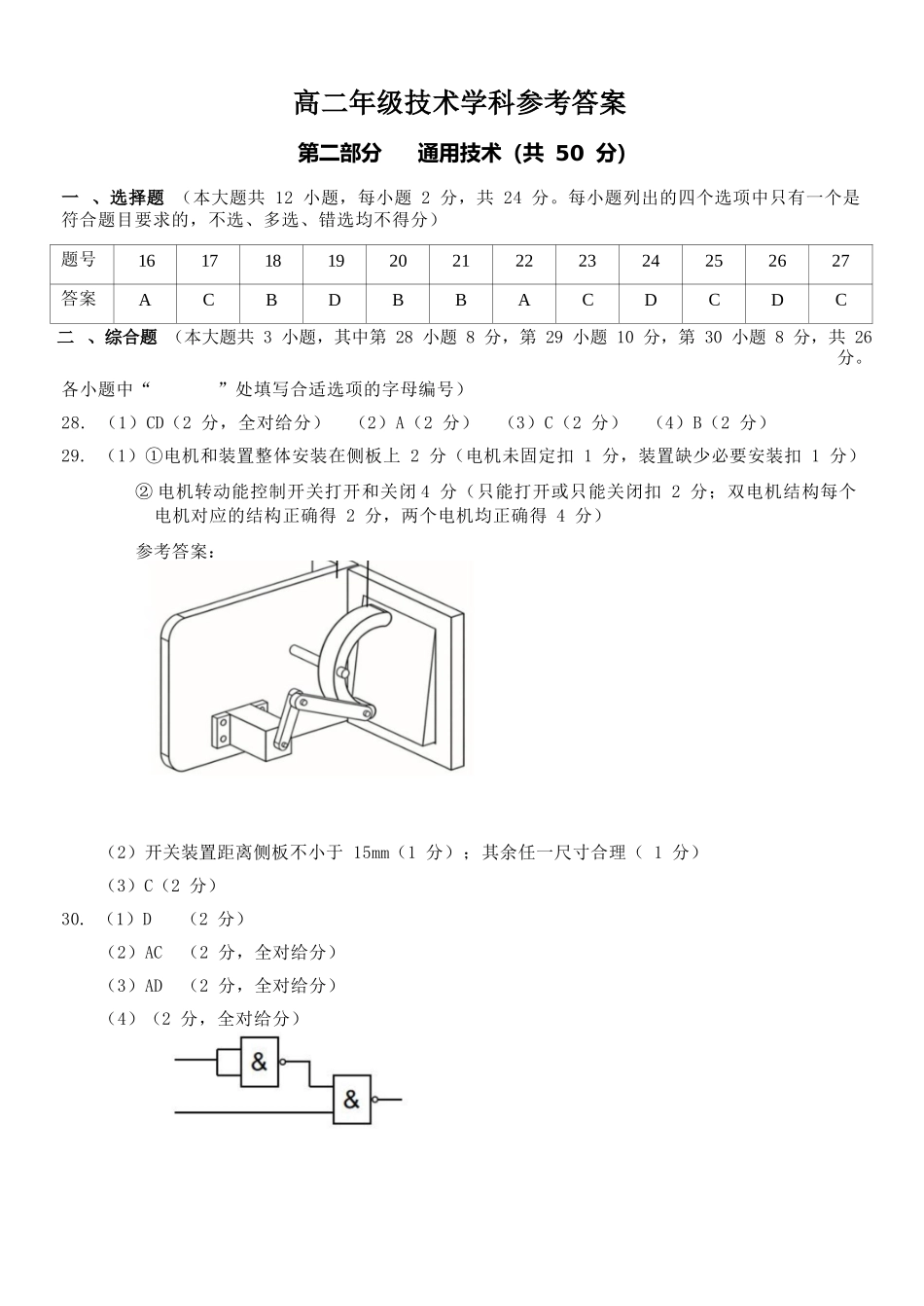 技术参考答案教育合作组织2025-2026学年度第二学期(下)高二年级期中联考.docx_第2页