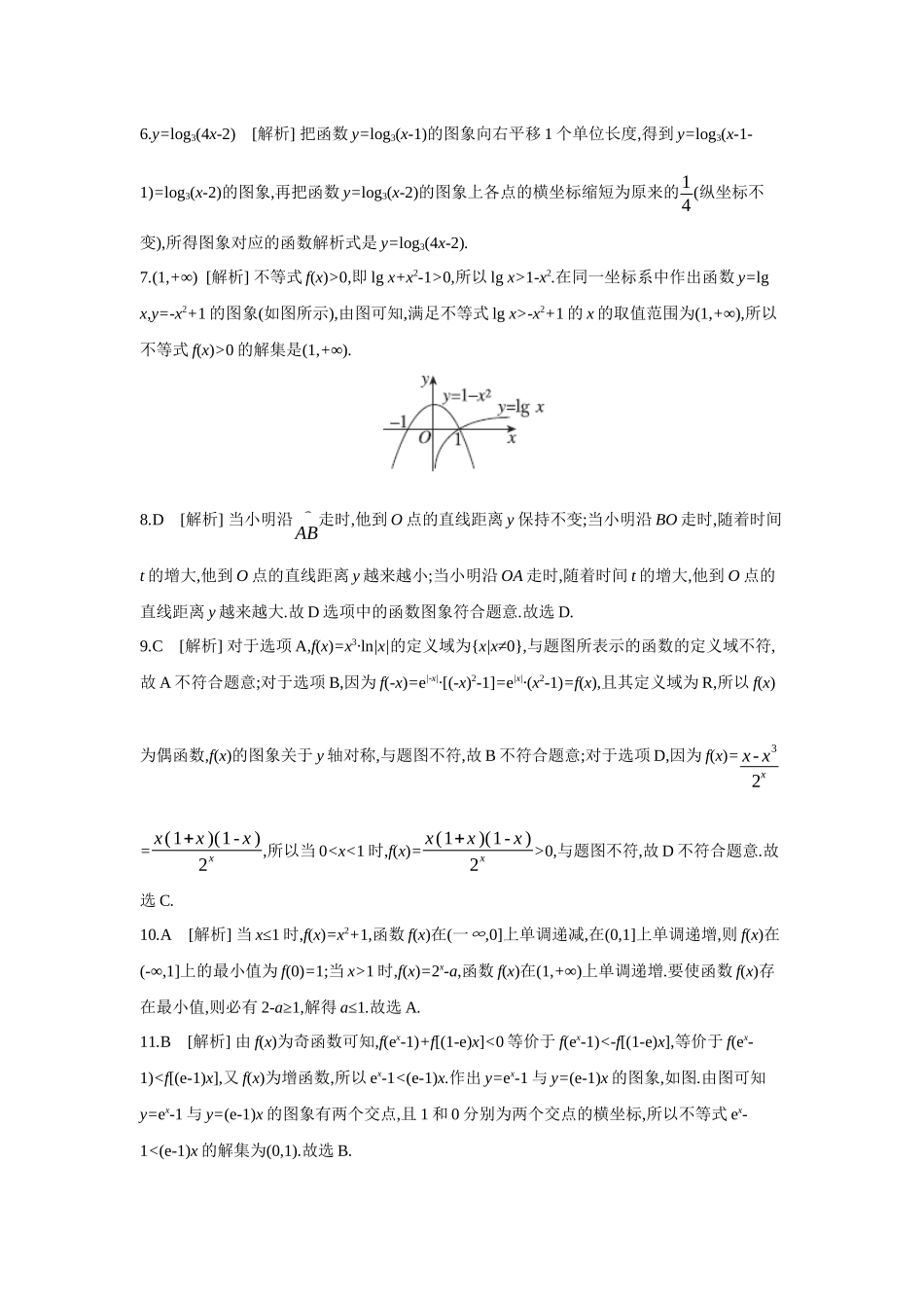 全品高考备战2027年数学一轮备用题库10第13讲函数的图象【答案】作业手册.docx_第2页