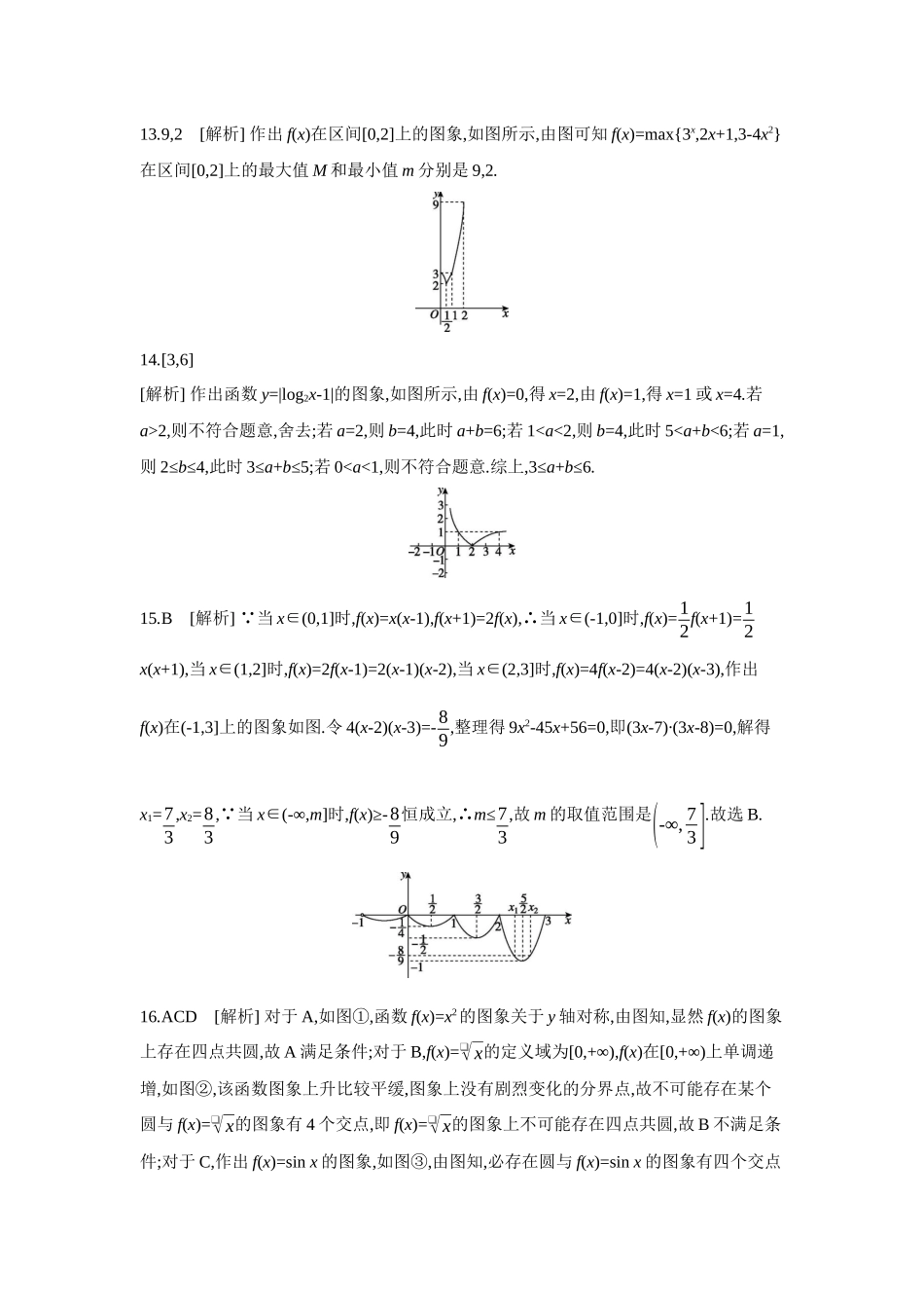 全品高考备战2027年数学一轮学生用书10第13讲函数的图象【答案】作业手册.docx_第3页
