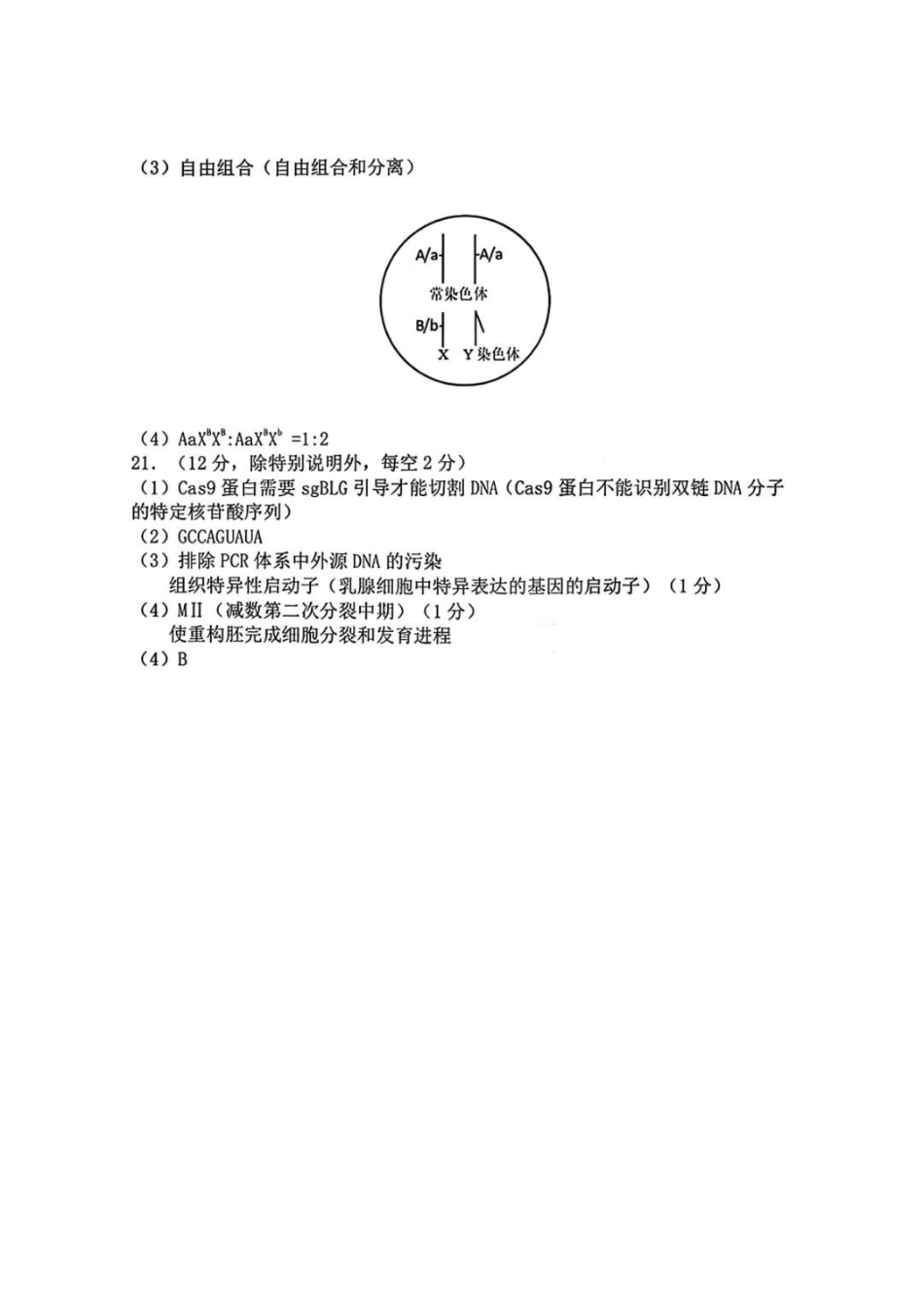 生物广西壮族自治区南宁市2026年4月毕业班高三年级教学质量调研(南宁三模)(4.21-4.23)(1).pdf_第2页