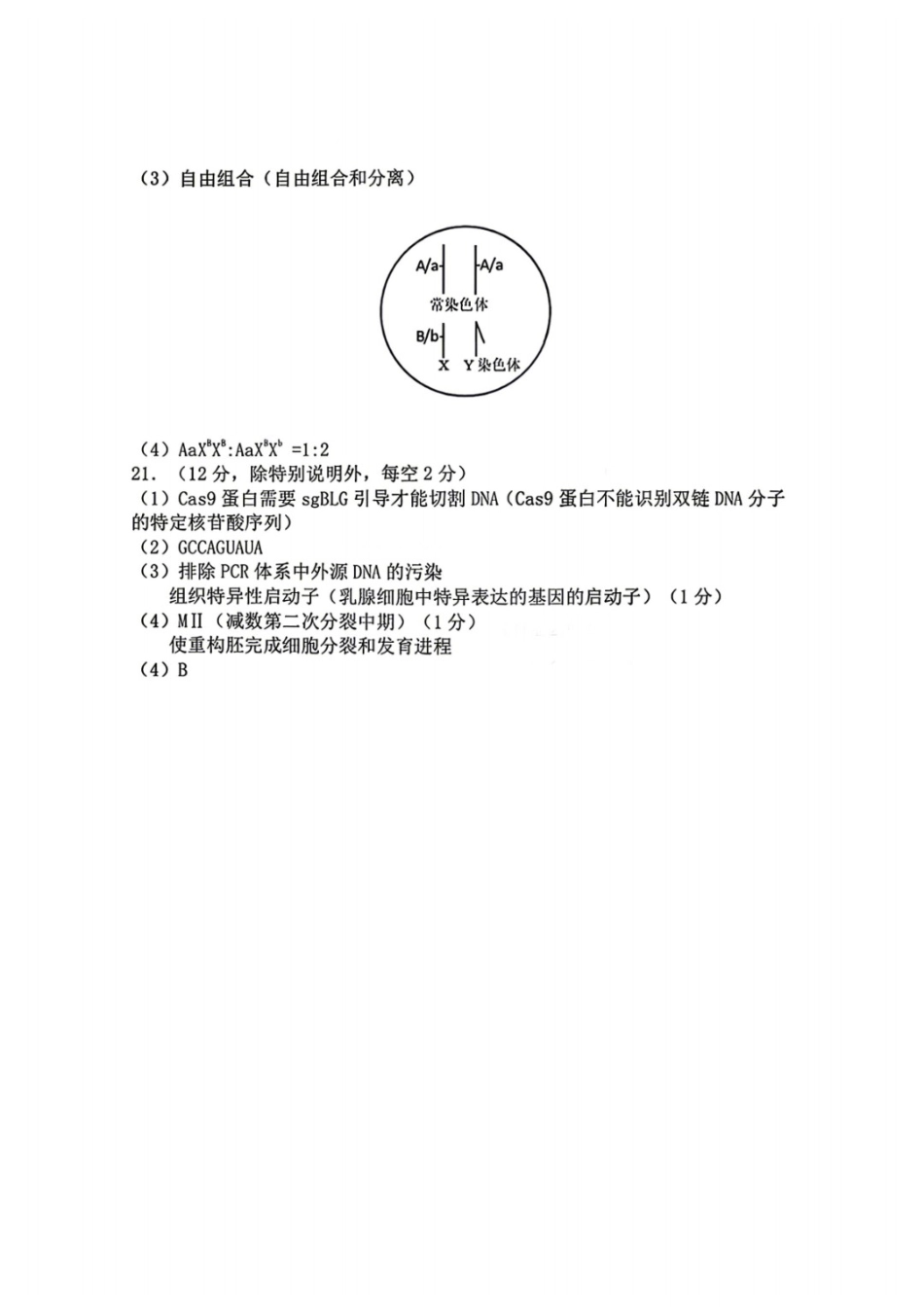 生物广西壮族自治区南宁市2026年4月毕业班高三年级教学质量调研(南宁三模)(4.21-4.23).docx_第2页