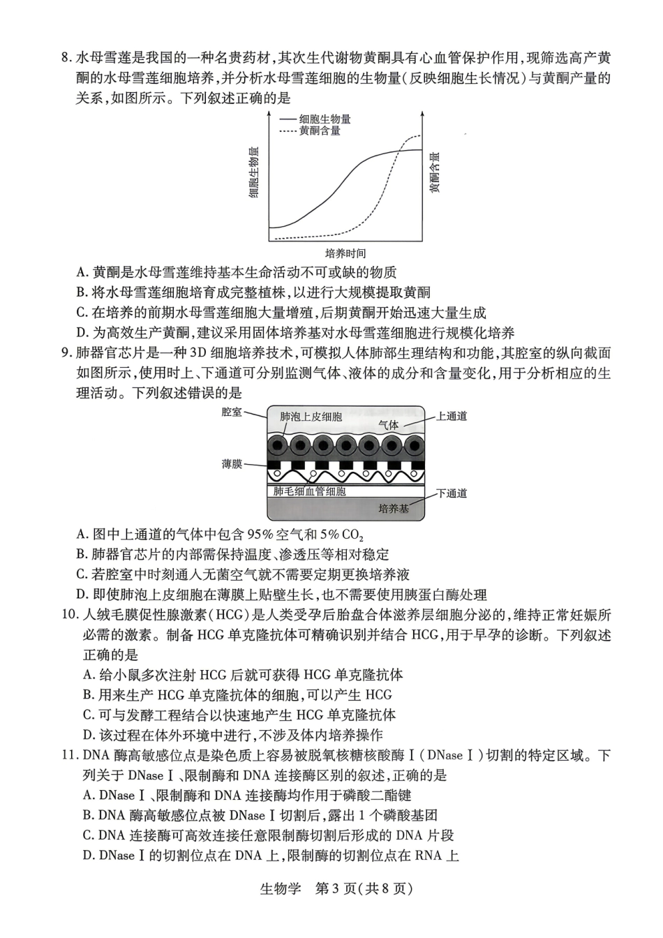 生物湖南T-Y大联考湘一名校联盟2026年高二年级下学期4月联考(4.27-4.28).pdf_第3页