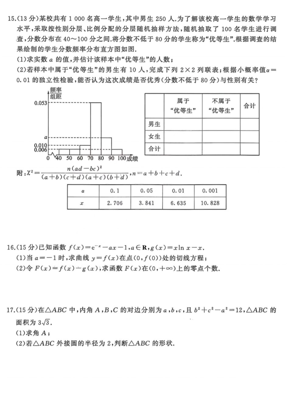 数学山西2025-2026学年山西高考适应性模拟考试(4.28-4.29).pdf_第3页
