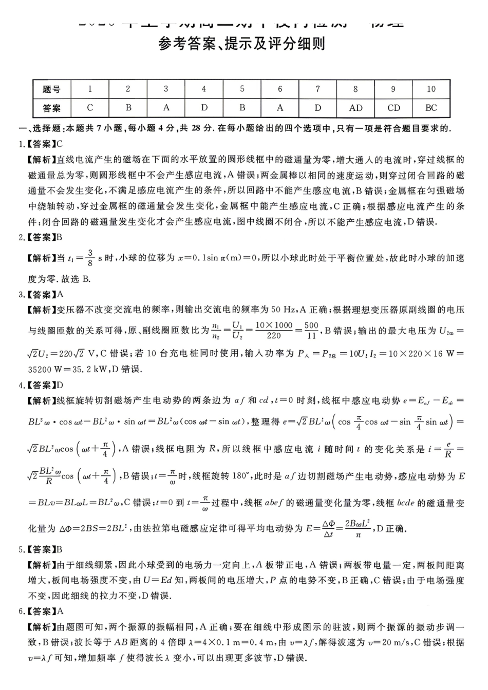物理湖南天壹名校联盟2026年上学期高二年级期中校内检测联考_副本.pdf_第1页