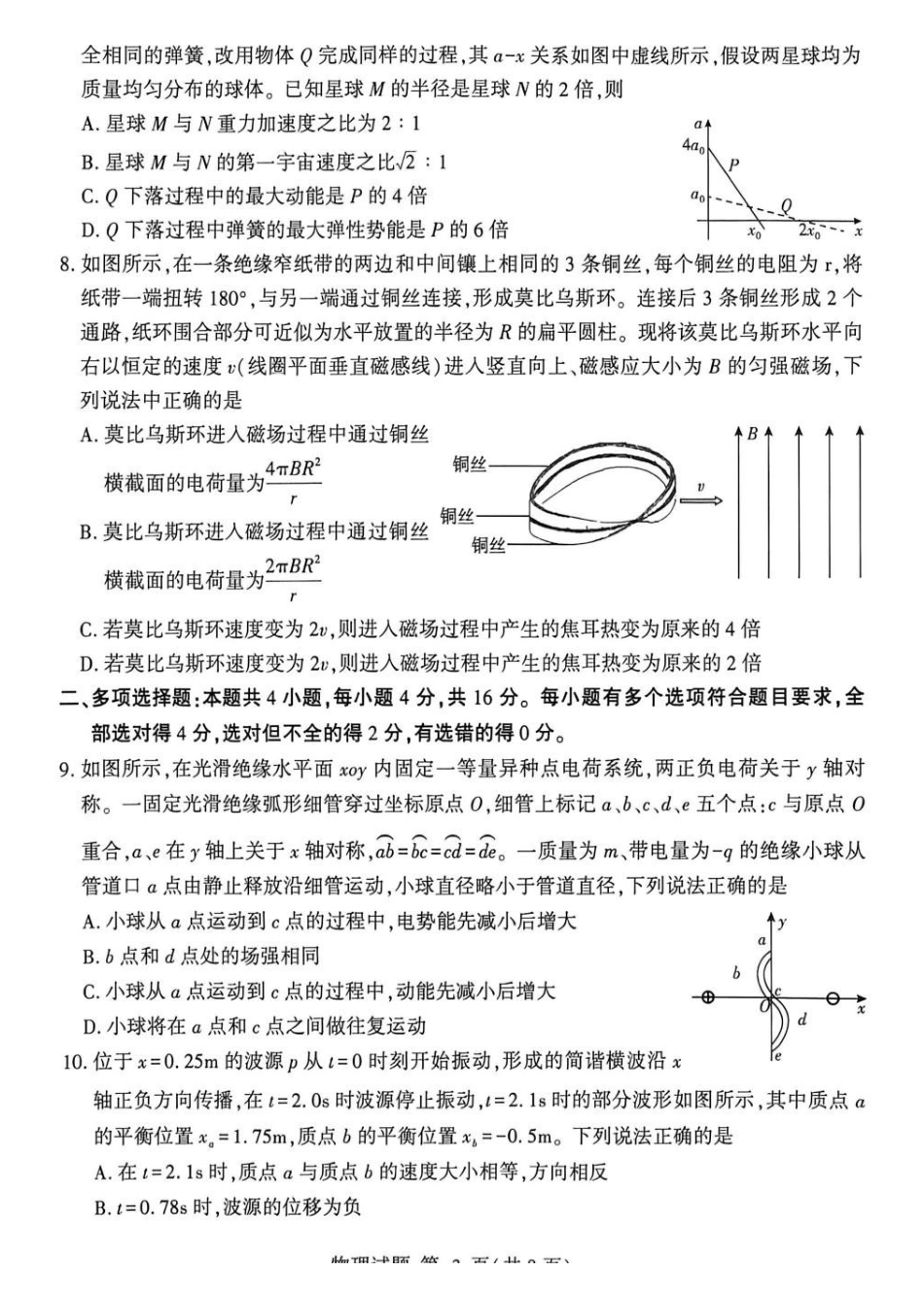 物理山东临沂市2026年普通高中学业水平等级考试模拟试题(临沂高三二模)(5.7-5.9).pdf_第3页