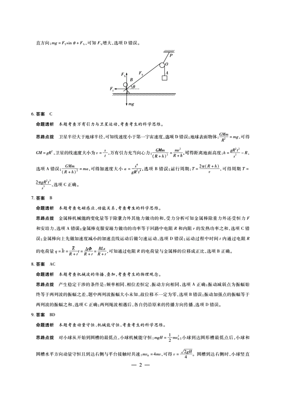 物理山西晋中市2026年(届)5月高三年级模拟高考测试(晋中高三三模)(5.7-5.9).pdf_第2页