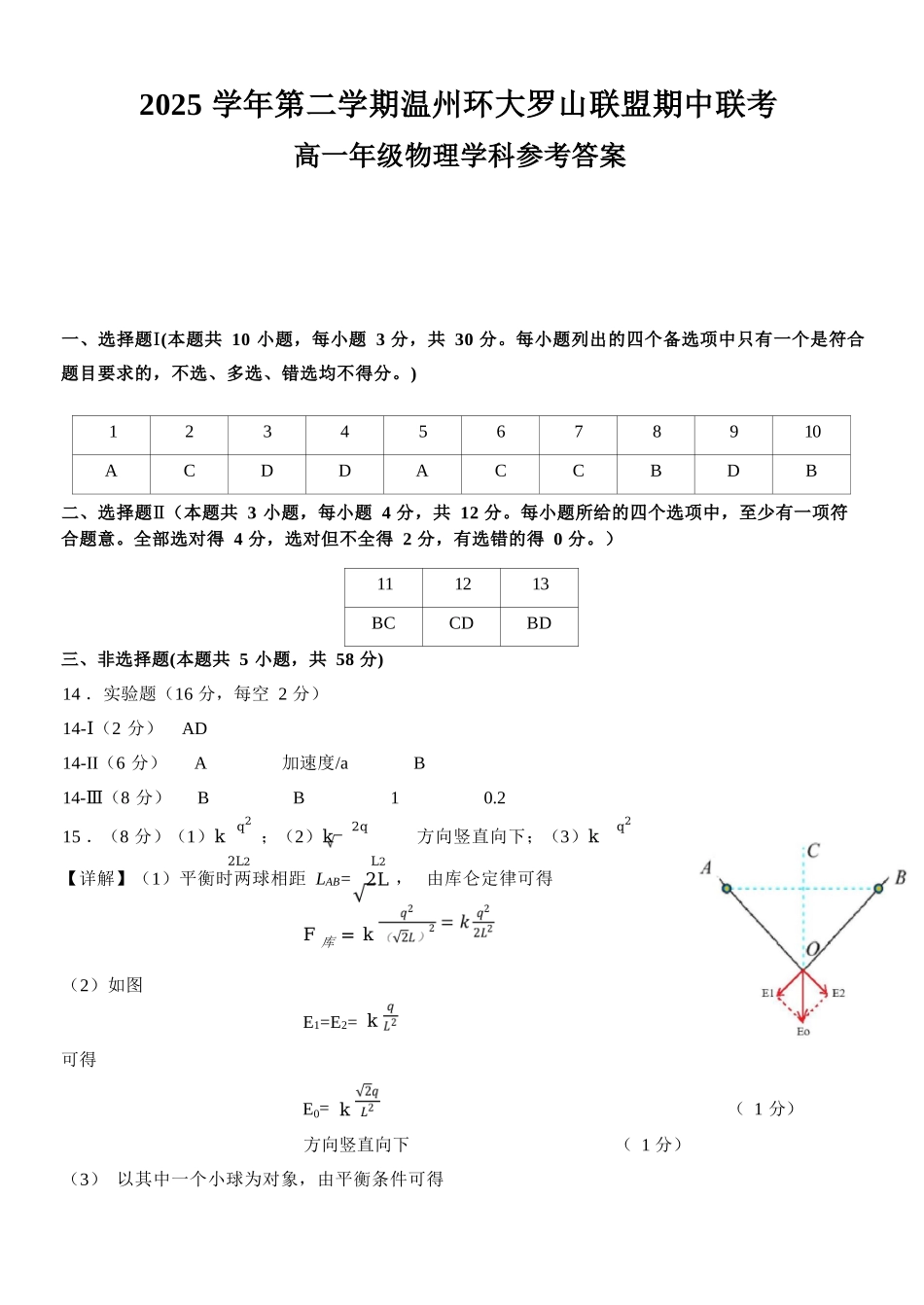 物理浙江温州市2025学年第二学期温州环大罗山联盟高一年级期中联考(4.22-4.24)(1).docx_第1页