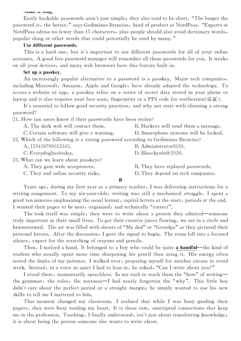 英语浙江强基联盟2026年高二年级4月题库暨期中联考(4.21-4.23).pdf_第3页