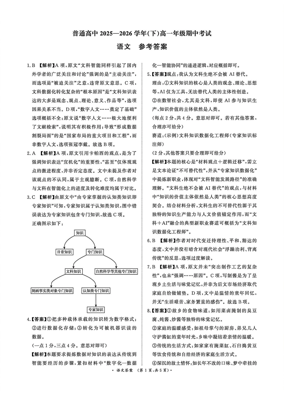 语文河南青桐鸣(新乡市)普通高中2025-2026学年(下)高一年级期中考试(4.22-4.23)(1).pdf_第1页