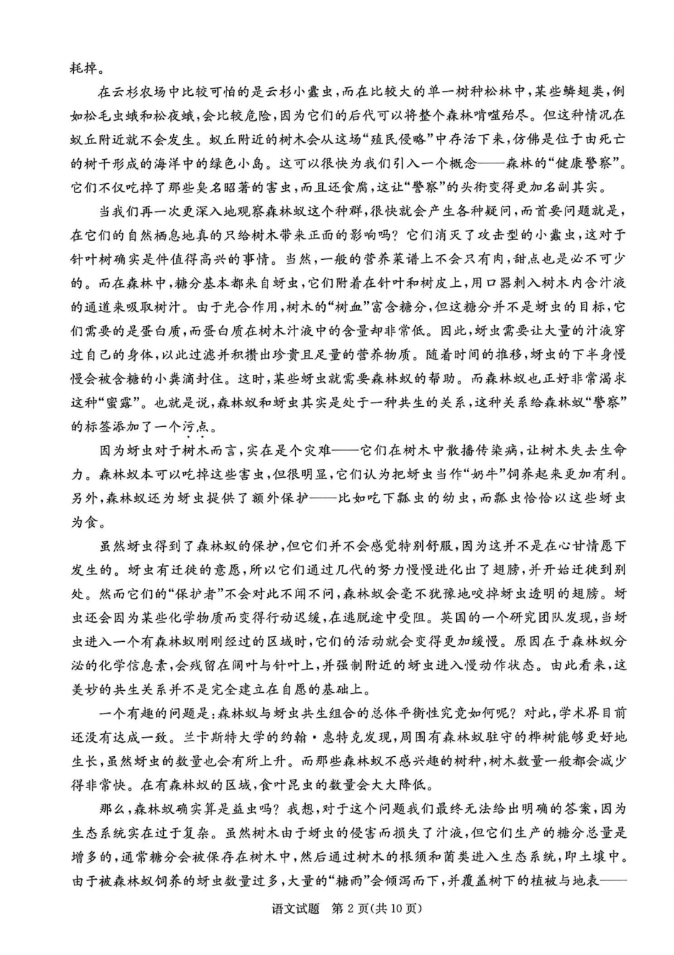 语文试卷-四川成都市2023级高三下学期定时练习(成都三诊).pdf_第2页