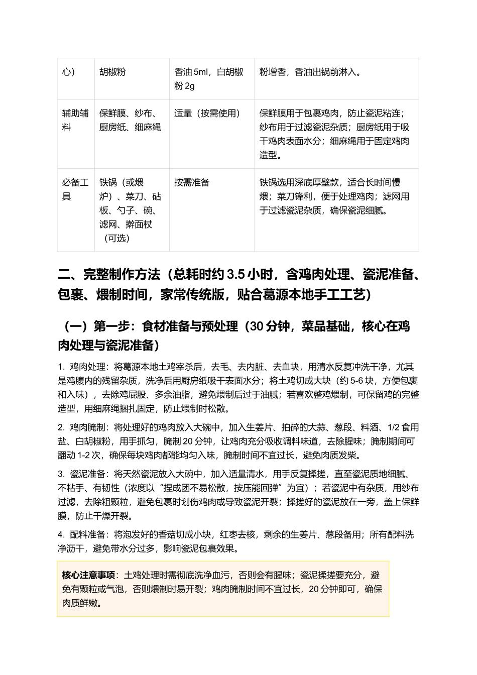 瓷泥煨鸡:葛源传统特色美食,家常手工制作指南.docx_第2页