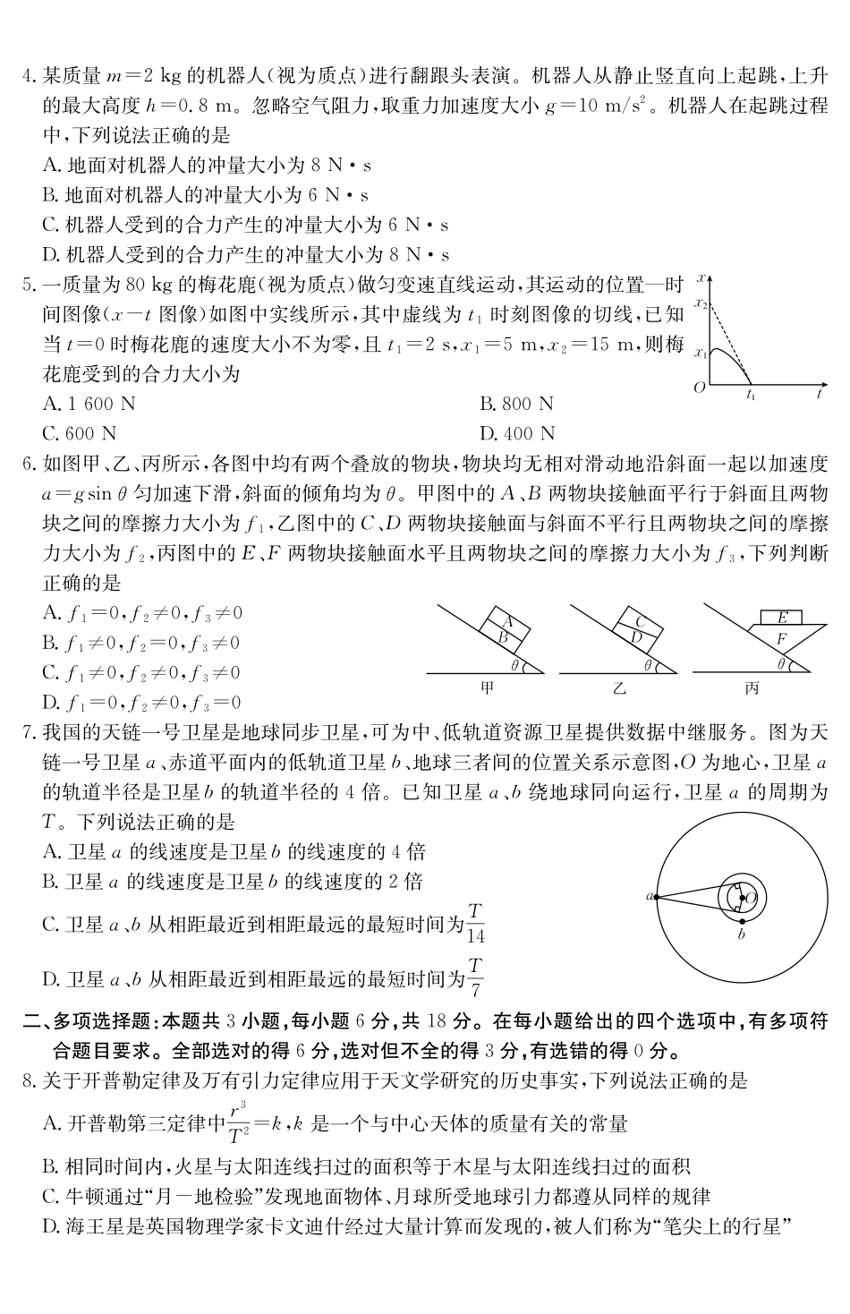 山西2024-2025学年高一下学期期末考试物理_副本.pdf_第2页