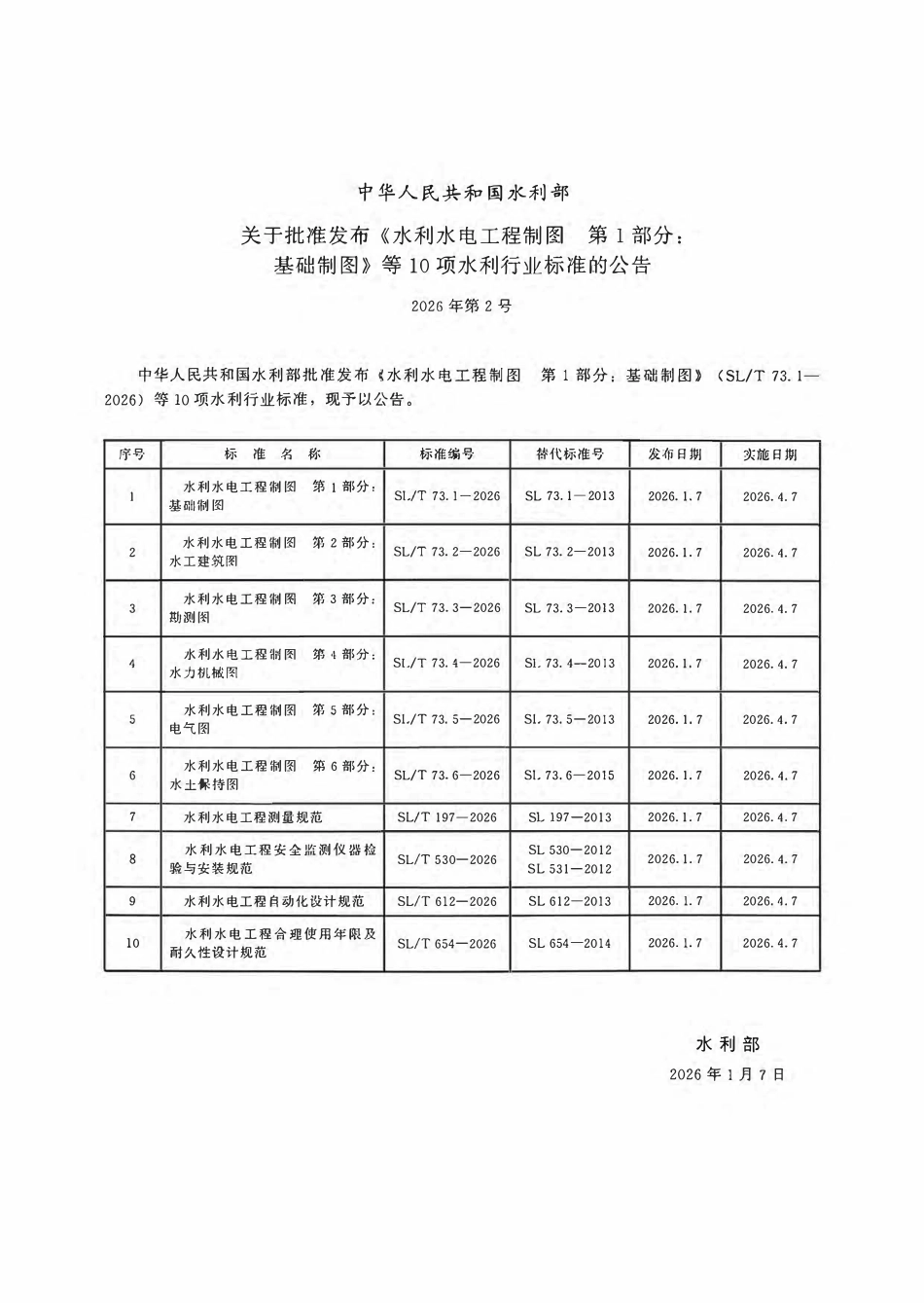 SLT 73.2-2026 水利水电工程制图 第2部分:水工建筑图.pdf_第2页