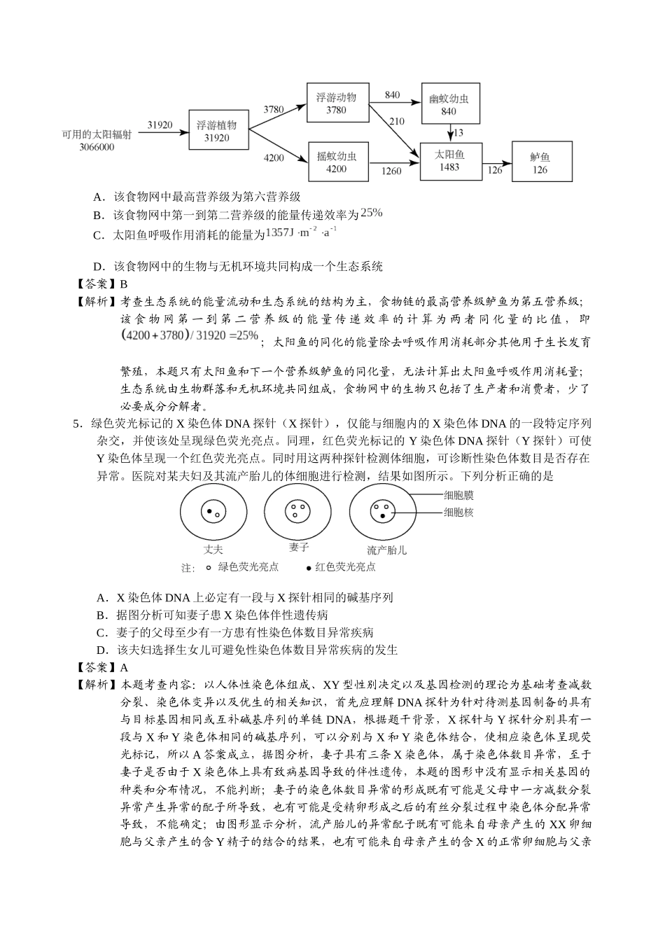2015年福建高考生物真题及答案.docx_第2页