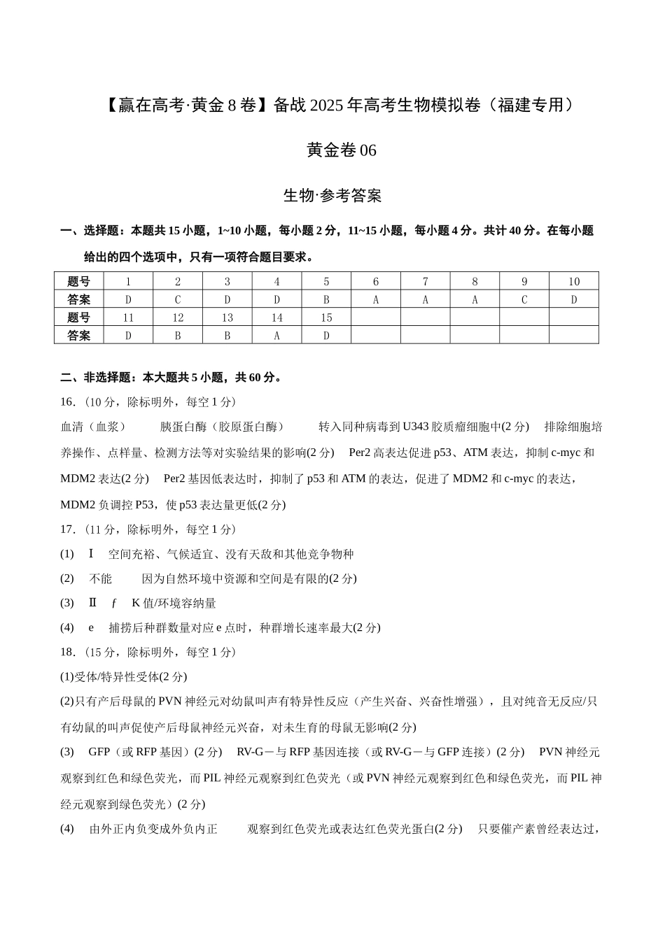 模拟卷06(福建专用)(参考答案).docx_第1页