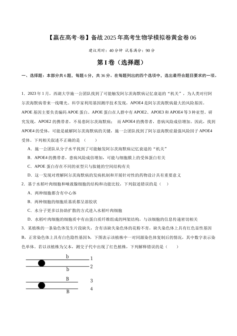 模拟卷06(考试版).docx_第1页