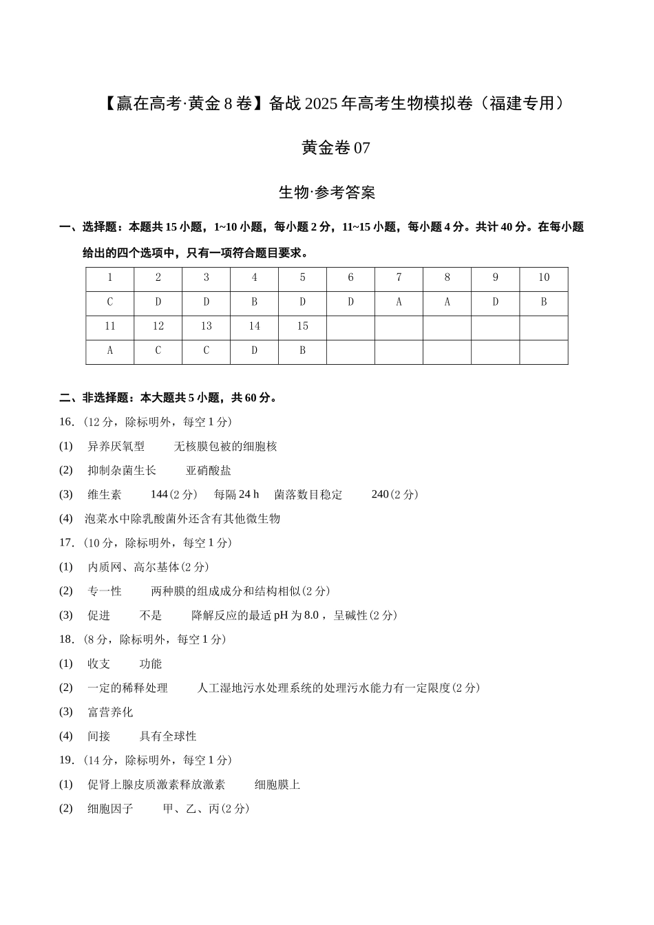 模拟卷07(福建专用)(参考答案).docx_第1页