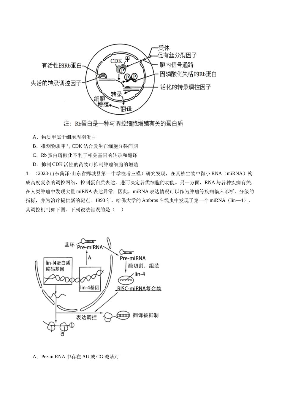能力分层训练20 基因的表达(解析版).docx_第2页