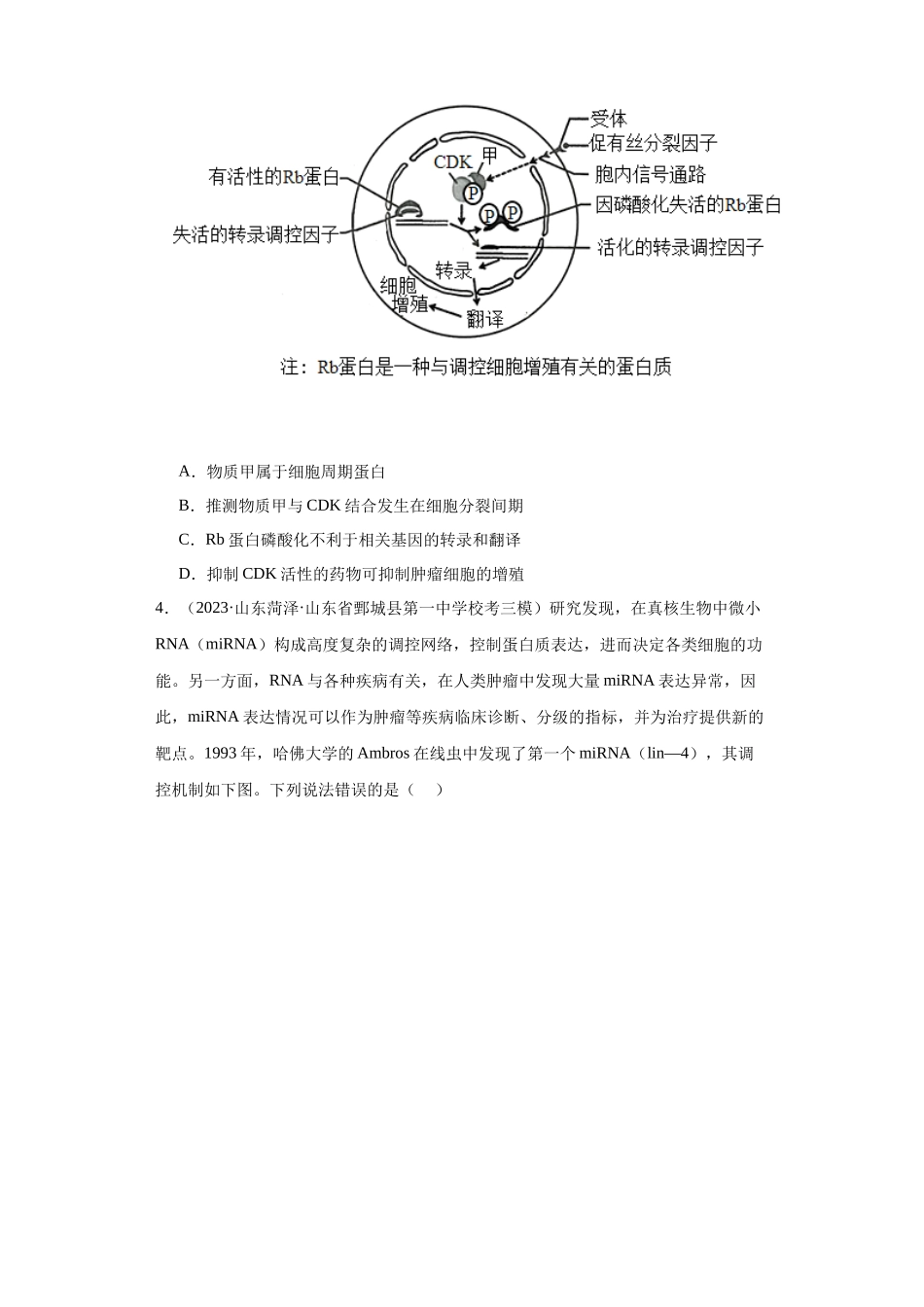 能力分层训练20 基因的表达(原卷版).docx_第2页