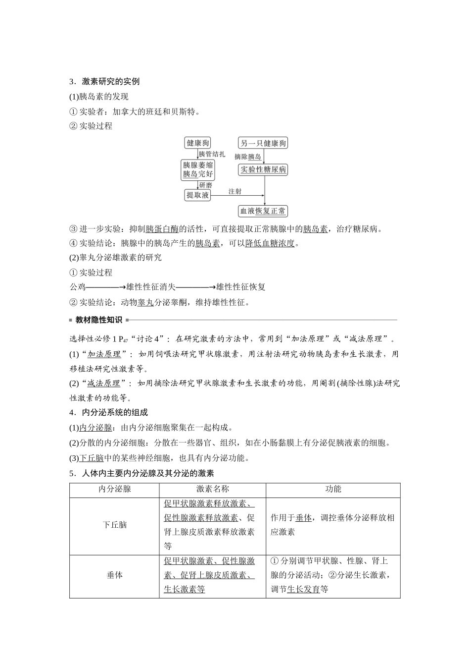 2024年高考生物一轮复习（新人教版） 第8单元　第5课时　激素与内分泌系统、激素调节的过程.docx_第2页