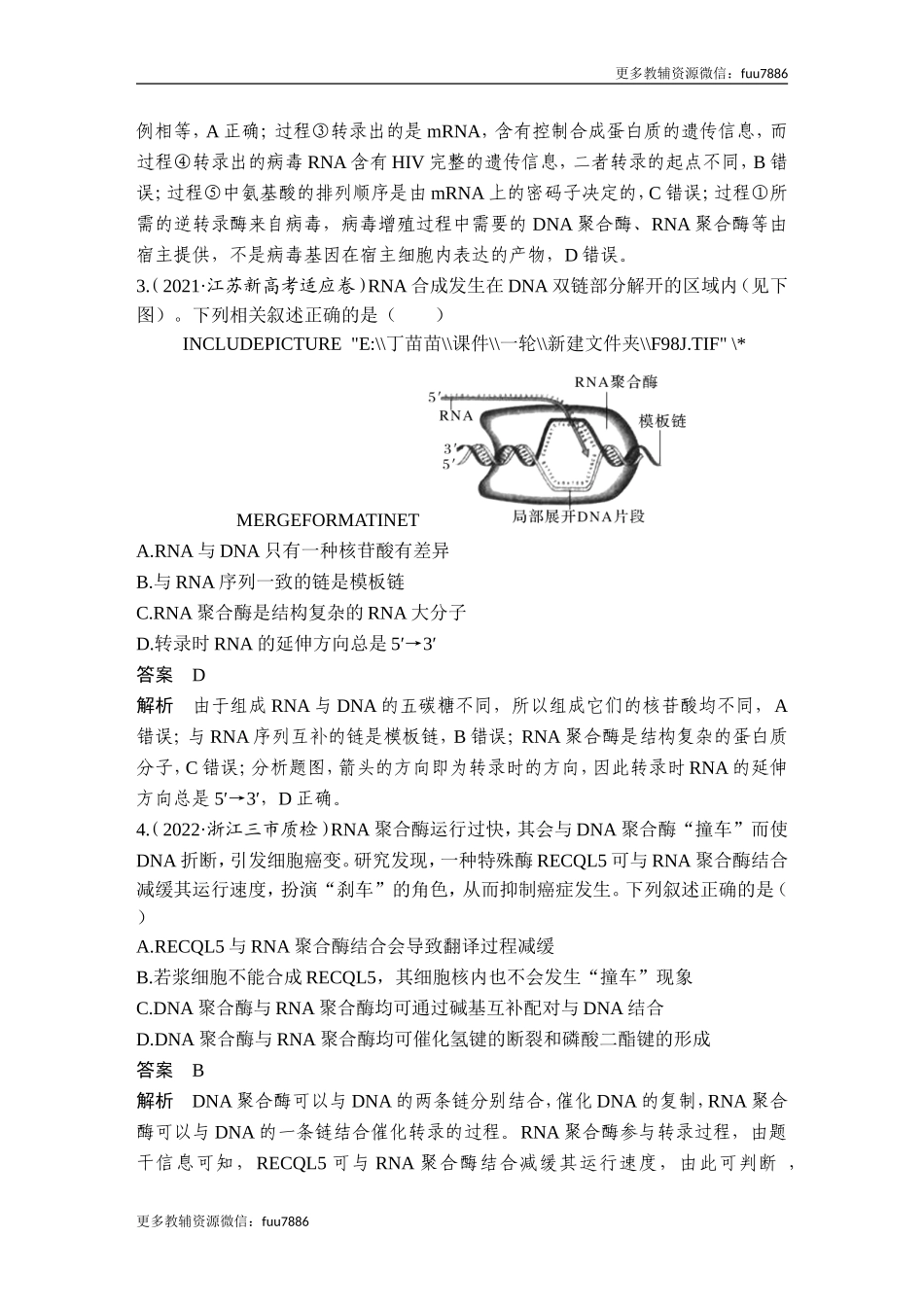 热点微练13 基因的表达(尖子生特训).doc_第2页